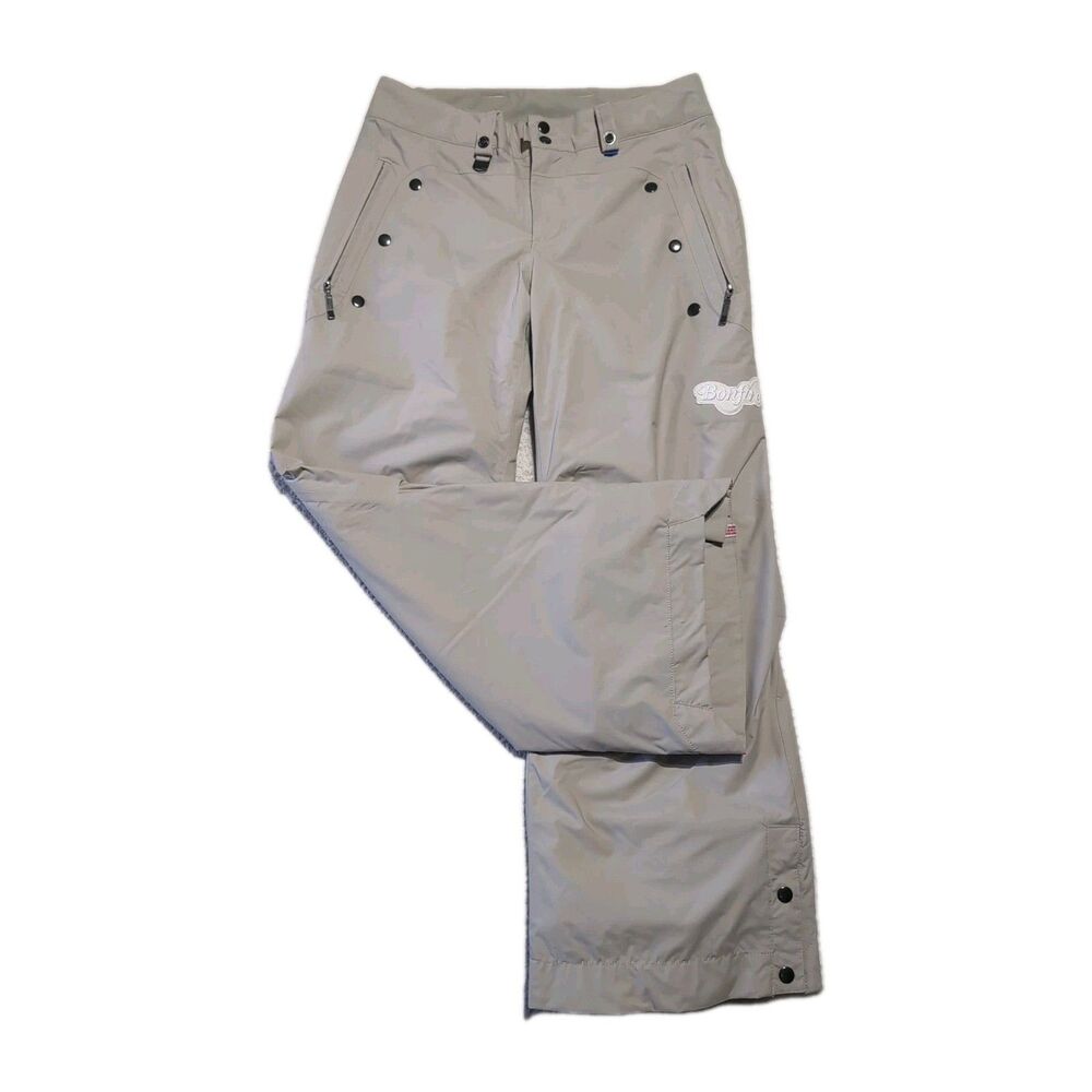 Bonfire PARTICLE Women’s SMALL (30/32x30) Khaki Tan Snow Ski Pants Fleece Lined